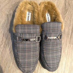 Steve Madden Khloe Plaid Mule Slide NEW 9/10